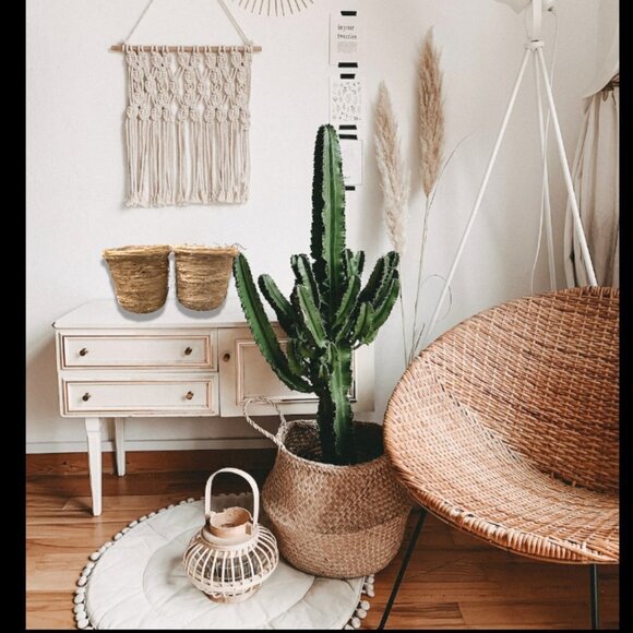 🎁Free🎁 Lot 2 BOHO Sisal Planter/ Makeup Holder Upcycled Environmental Friendly - Picture 5 of 15